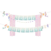 Banner Happy Birthday Meerjungfrau, 130x100cm PartyDeco 1