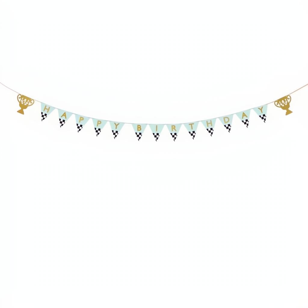 Banner Happy Birthday Pokal, 2,5 m PartyDeco 1