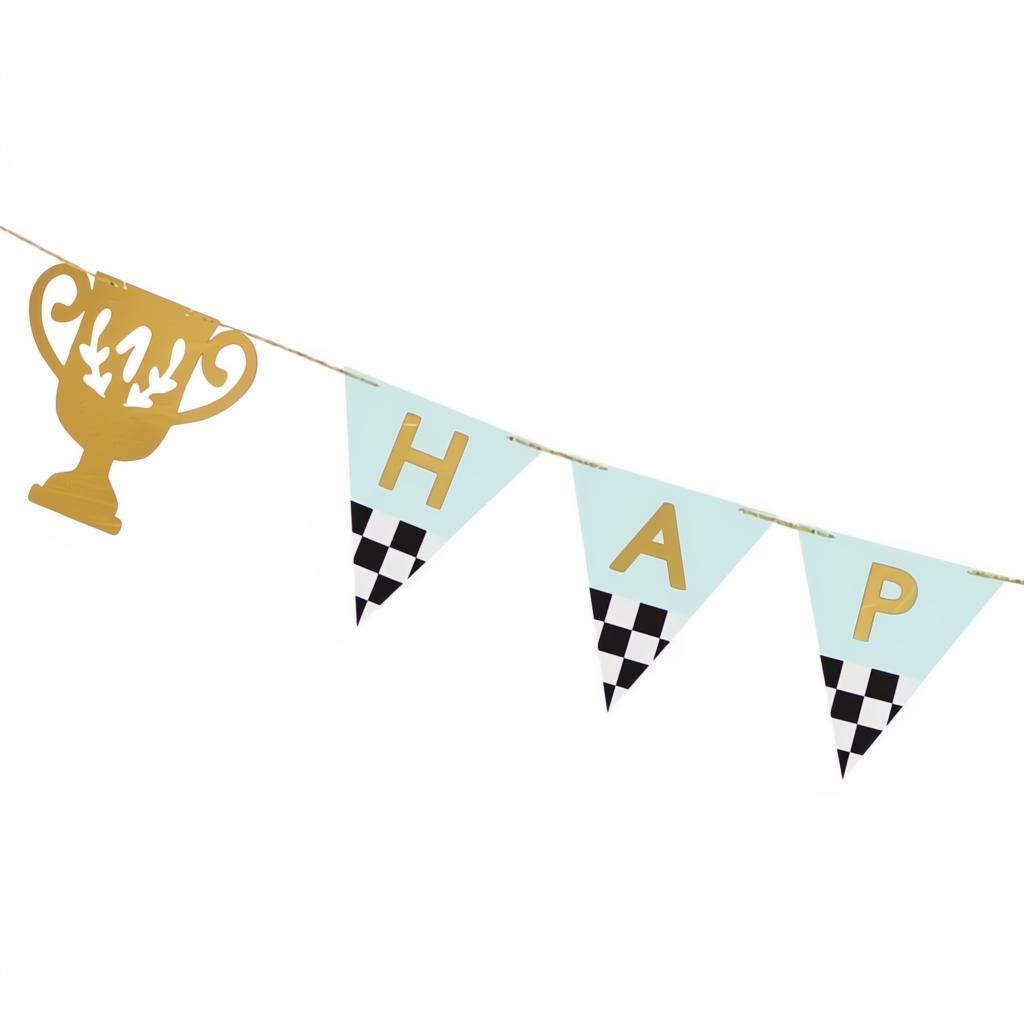 Banner Happy Birthday Pokal, 2,5 m PartyDeco 2