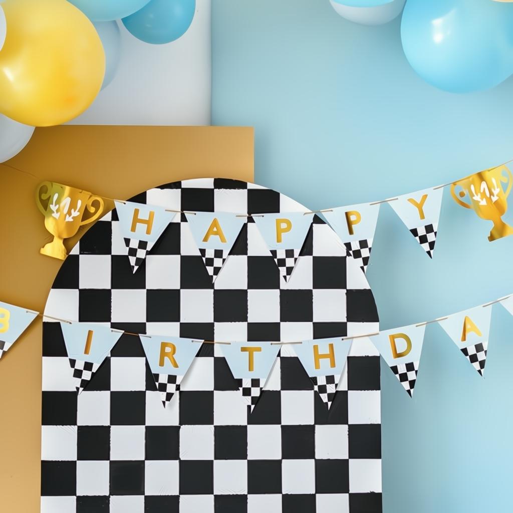 Banner Happy Birthday Pokal, 2,5 m PartyDeco 3