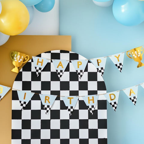 Banner Happy Birthday Pokal, 2,5 m PartyDeco 3