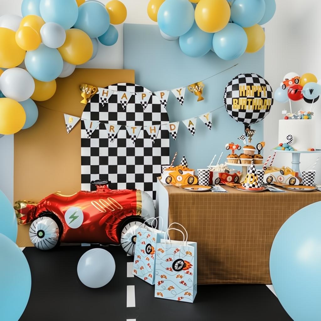 Banner Happy Birthday Pokal, 2,5 m PartyDeco 4