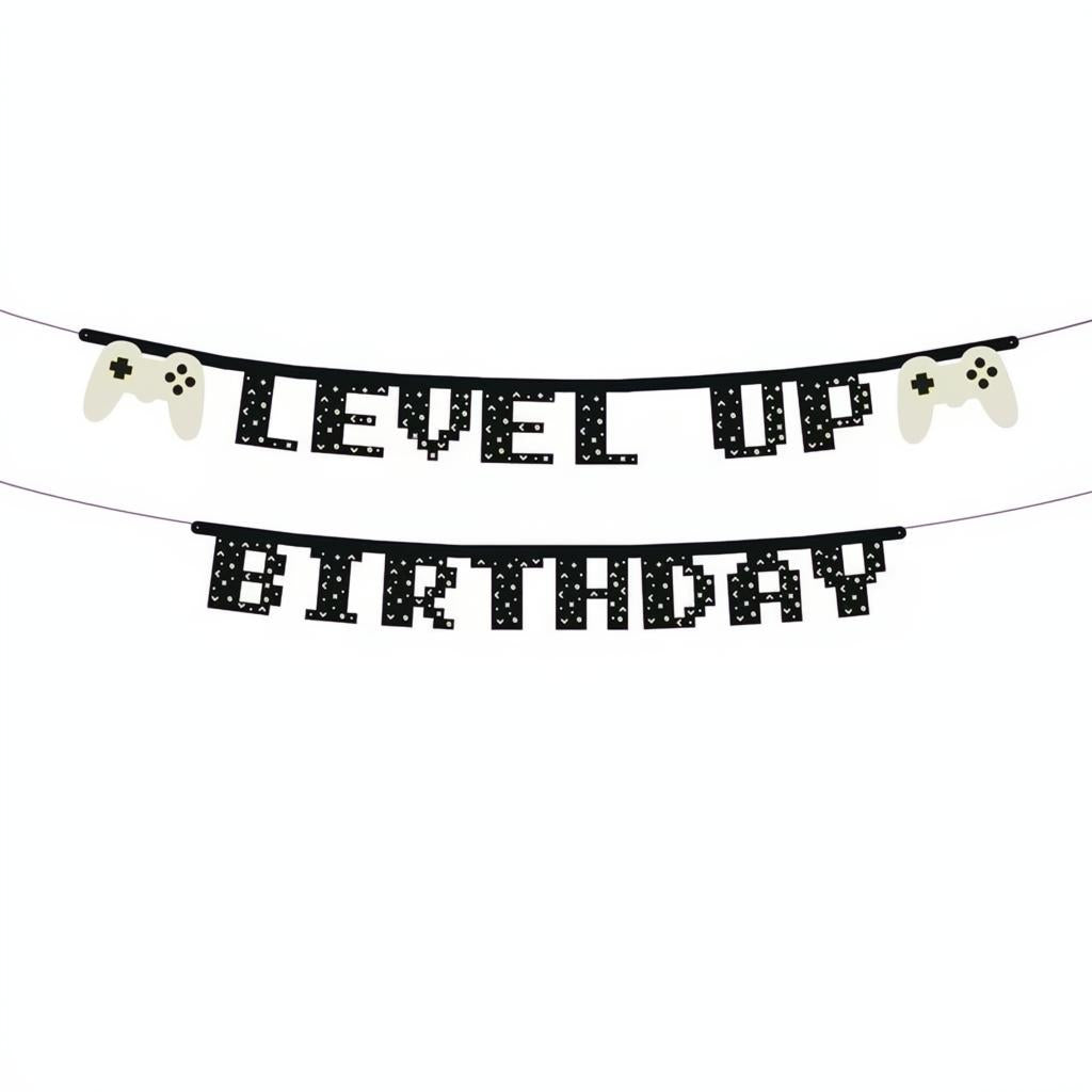 Banner Level Up, 2,5 m PartyDeco 1