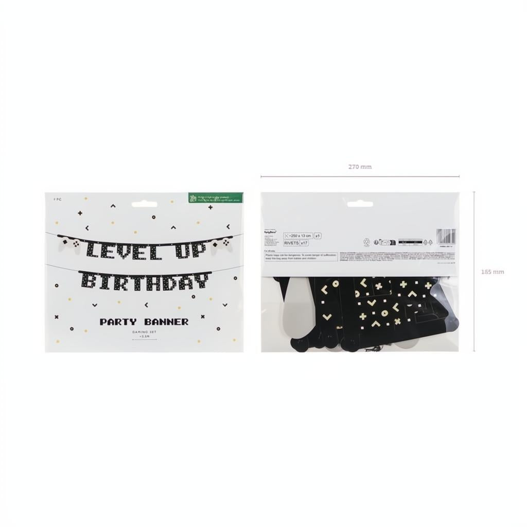 Banner Level Up, 2,5 m PartyDeco 5