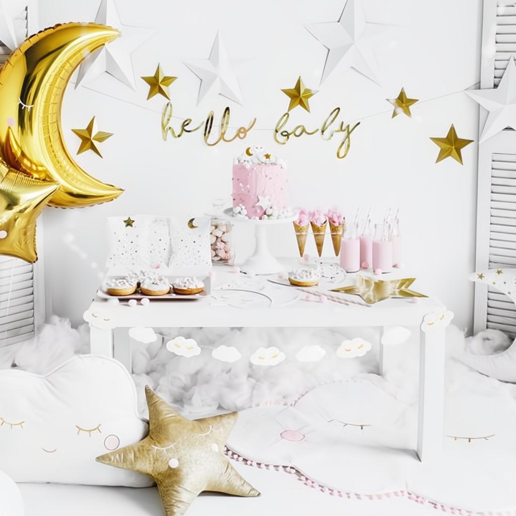 Banner Little Star - Hallo Baby, gold, 18x70cm PartyDeco 6