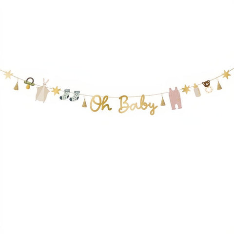 Banner Oh baby, 2.5 m PartyDeco 1