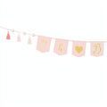 Banner Oh Baby mit Quasten, 2.5 m, hellrosa PartyDeco 2