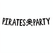 Banner Piraten - Pirates Party, schwarz, 14x100cm PartyDeco 1