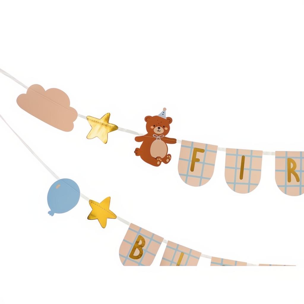 Banner zum ersten Geburtstag mit Bären, 2,55 m PartyDeco 2