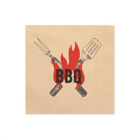 BBQ Servietten, 33x33 cm PartyDeco 1