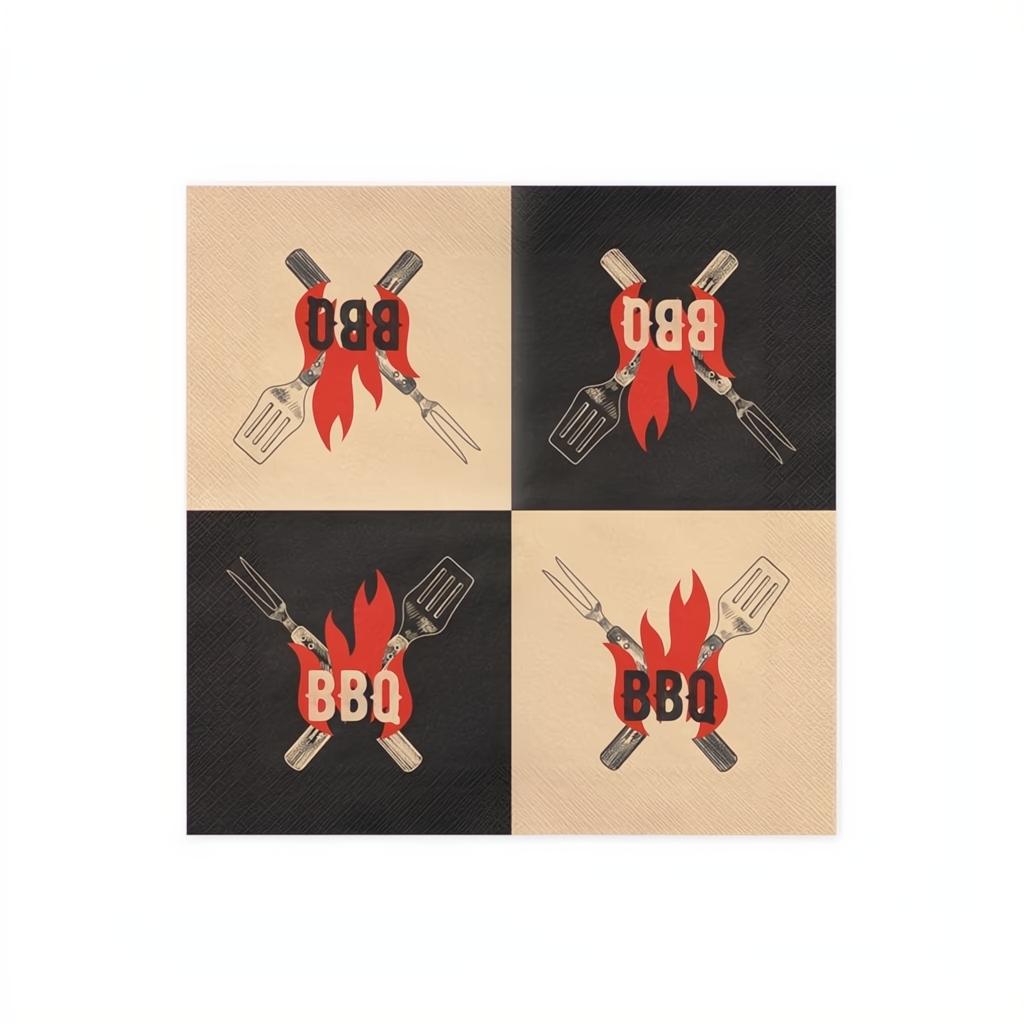 BBQ Servietten, 33x33 cm PartyDeco 2