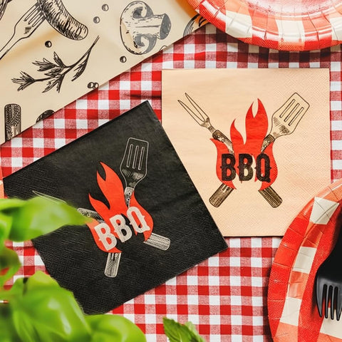 BBQ Servietten, 33x33 cm PartyDeco 3