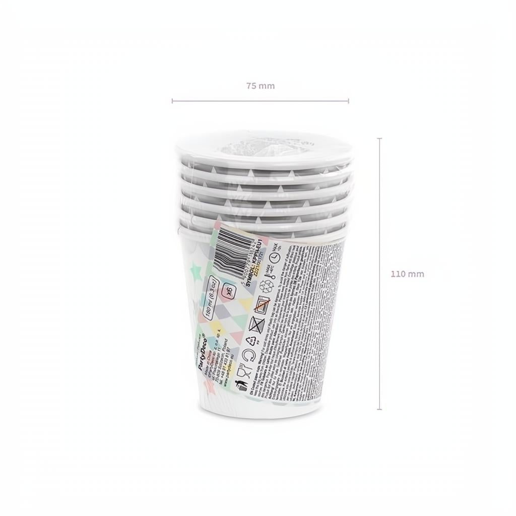 Becher Einhorn - Sterne, 180 ml PartyDeco 9