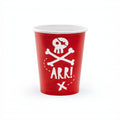 Becher Piraten, rot, 220ml PartyDeco 1