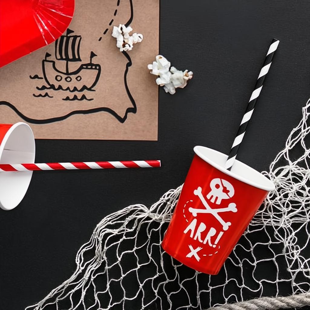 Becher Piraten, rot, 220ml PartyDeco 3
