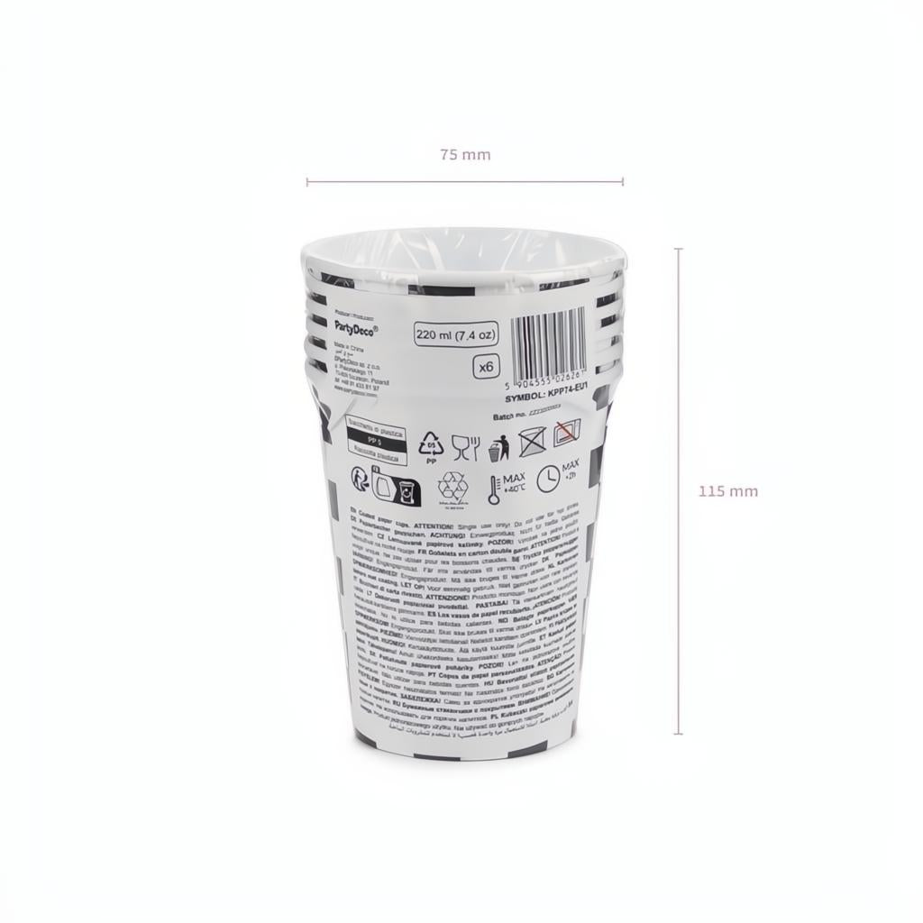 Becher Zielflagge, 220 ml PartyDeco 8