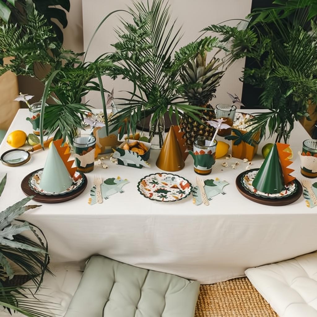 Bechermanschetten Dinosaurier, Mischung PartyDeco 5
