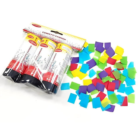 Bunte Konfetti Kanonen 3er-Pack