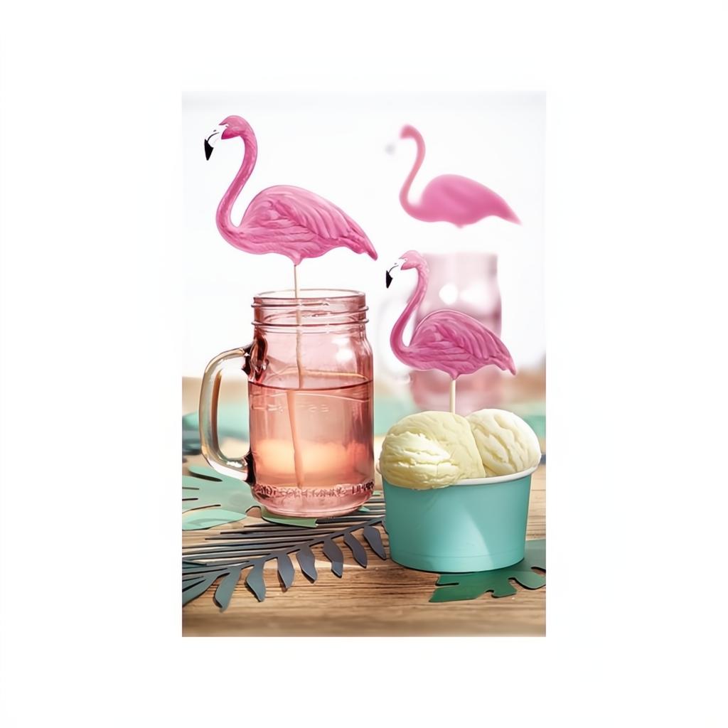 Caketopper Aloha - Flamingos, 15-23,5cm PartyDeco 4