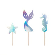 Caketopper Meerjungfrau, schillernd, 24,5cm PartyDeco 1