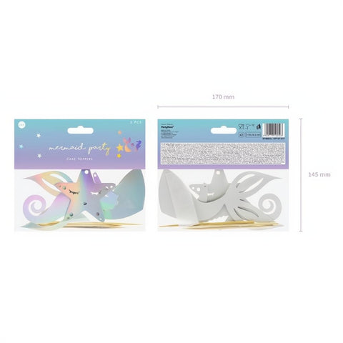Caketopper Meerjungfrau, schillernd, 24,5cm PartyDeco 8
