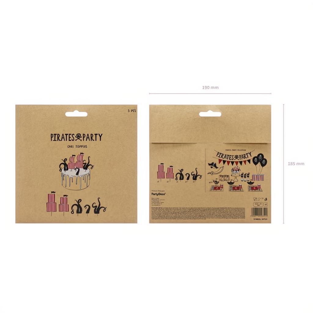 Caketopper Piraten, 13,5-21cm PartyDeco 4