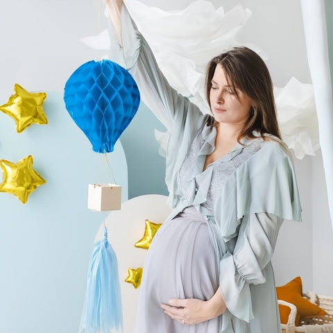 Dekoration aus Seidenpapier Ballon, blau PartyDeco 2