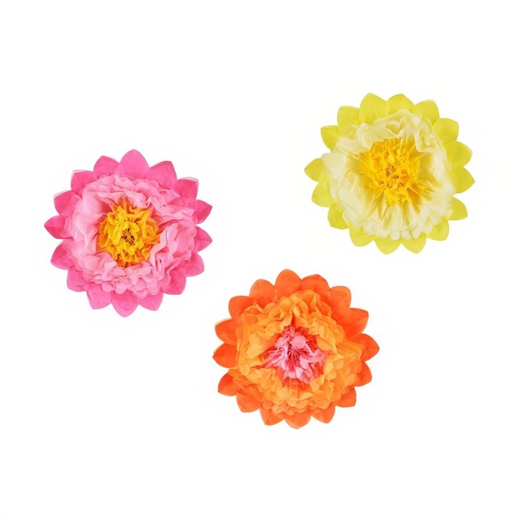 Dekoration aus Seidenpapier Blumen, 35 cm PartyDeco 1