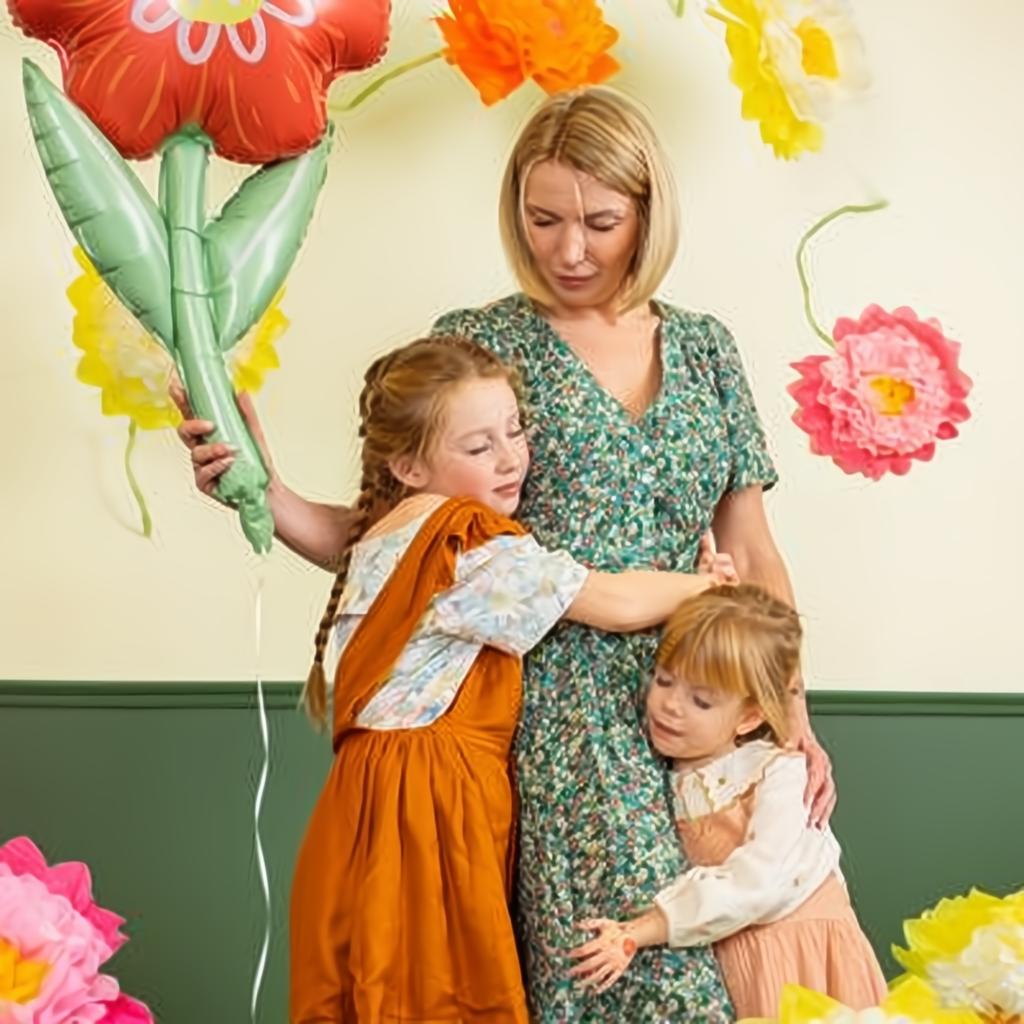 Dekoration aus Seidenpapier Blumen, 35 cm PartyDeco 5