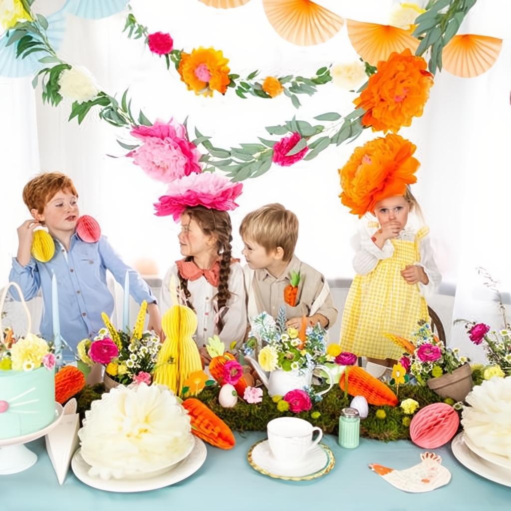 Dekoration aus Seidenpapier Blumen, 35 cm PartyDeco 6