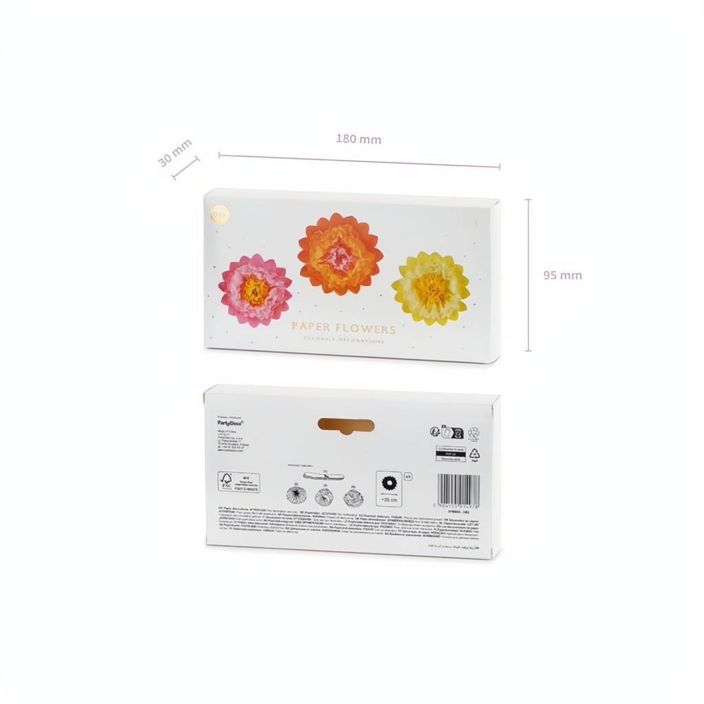 Dekoration aus Seidenpapier Blumen, 35 cm PartyDeco 8