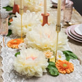 Dekoration aus Seidenpapier Blumen, cremefarben, 30-20 cm PartyDeco 4