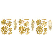 Dekorationen Aloha - tropische Blätter, gold PartyDeco 1