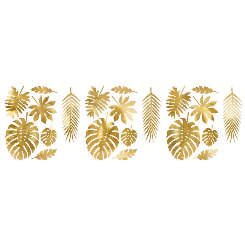 Dekorationen Aloha - tropische Blätter, gold PartyDeco 1