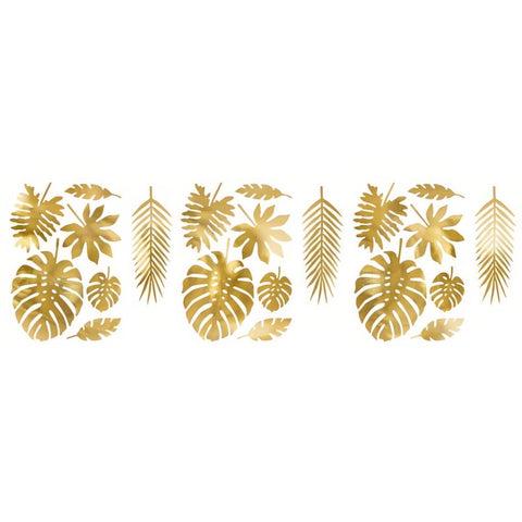 Dekorationen Aloha - tropische Blätter, gold PartyDeco 1