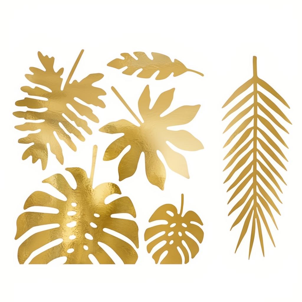 Dekorationen Aloha - tropische Blätter, gold PartyDeco 2