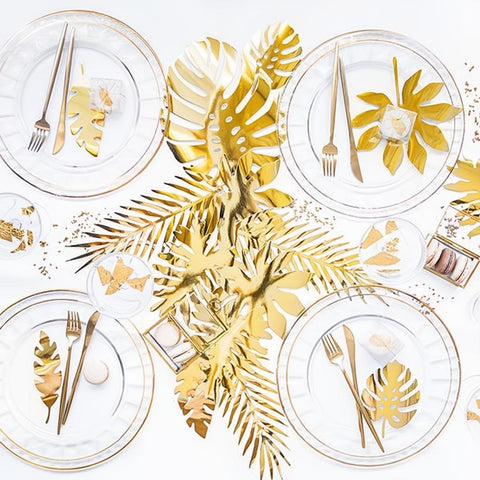 Dekorationen Aloha - tropische Blätter, gold PartyDeco 3