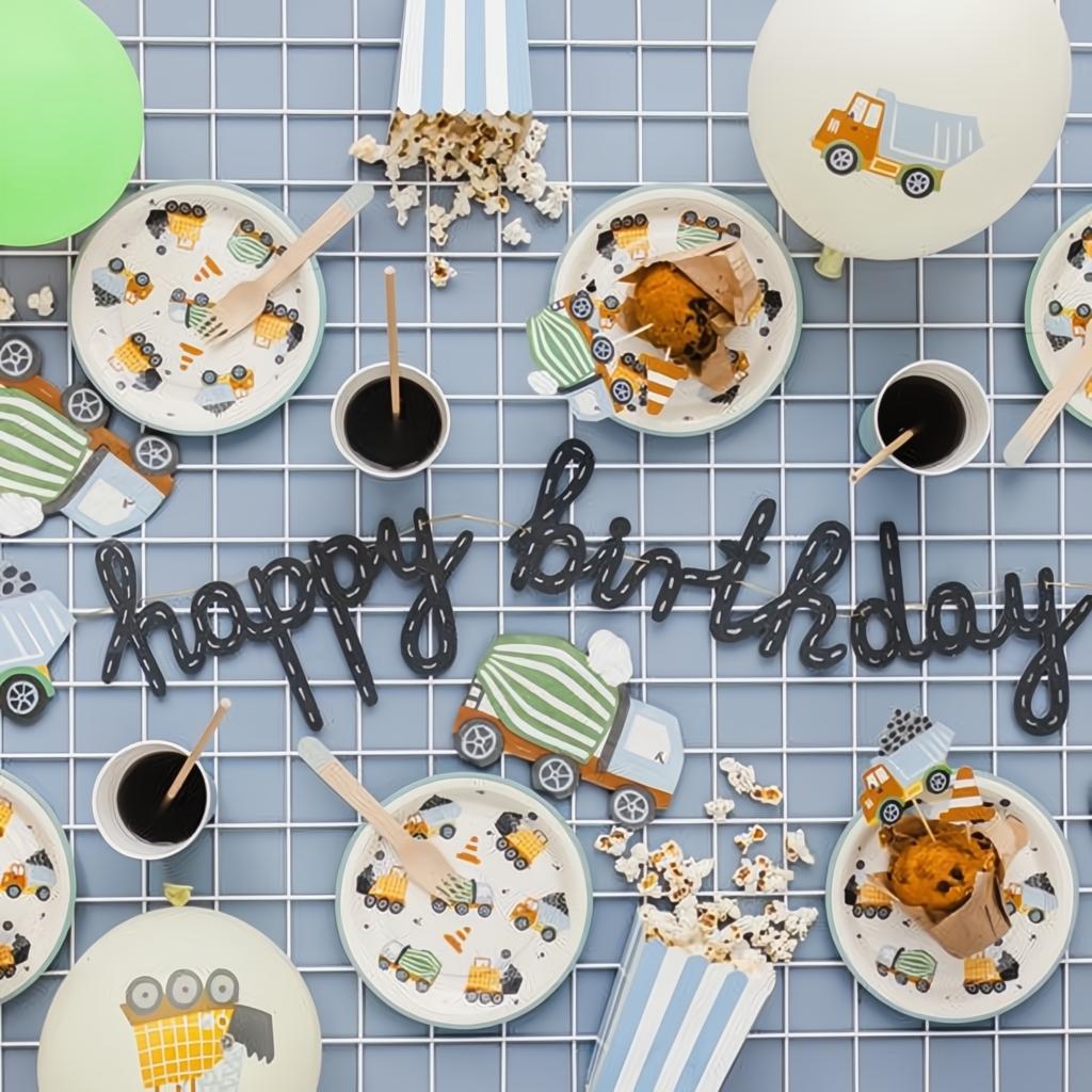 Dekorationen für Muffins - Baufahrzeuge, 4- 7 cm PartyDeco 3
