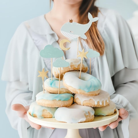 Dekorationen für Muffins - Wal, 11-13.5cm PartyDeco 2