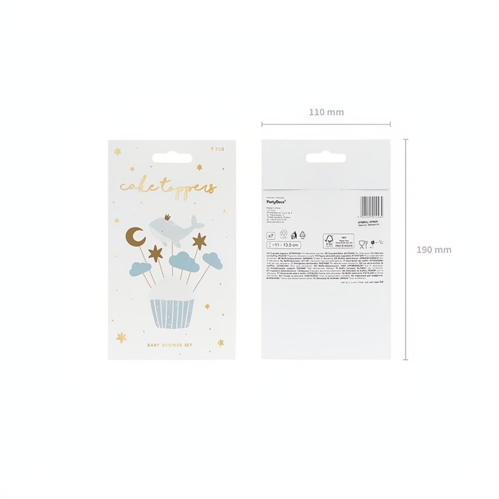 Dekorationen für Muffins - Wal, 11-13.5cm PartyDeco 5