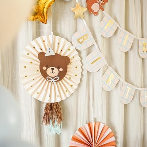 Dekorative Rosetten Bär, Set, 30-35 cm PartyDeco 2