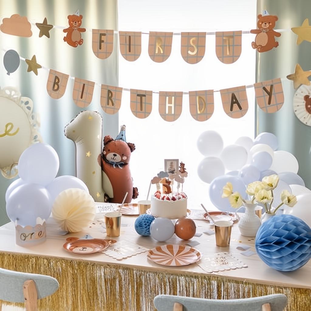 Dekorative Rosetten Bär, Set, 30-35 cm PartyDeco 3