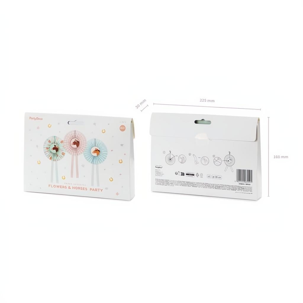 Dekorative rosetten Pferde, 35 cm PartyDeco 3