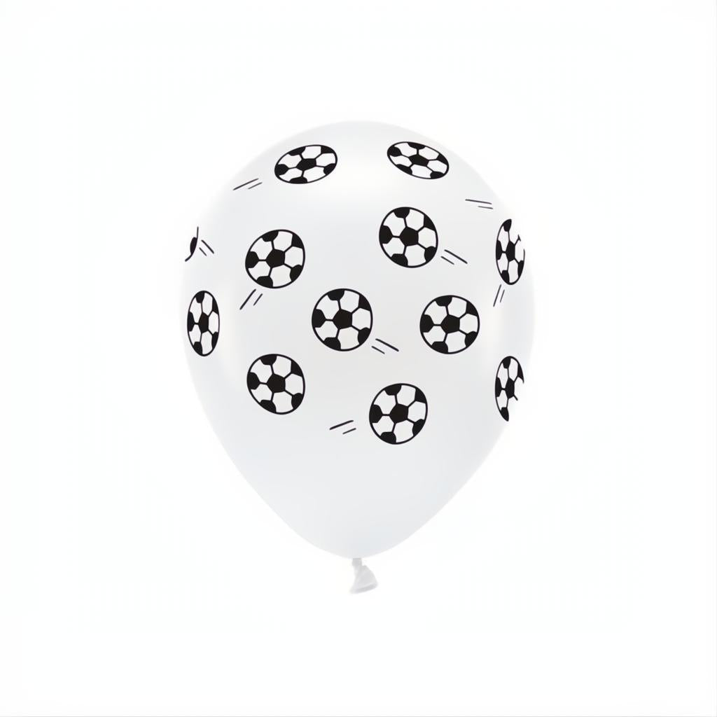 Eco Ballons 33 cm pastell, Fussball, weiss PartyDeco 1