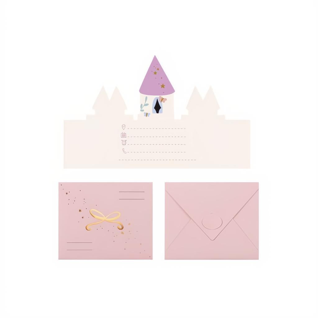 Einladung Schloss, 12,5x15,5 cm PartyDeco 3