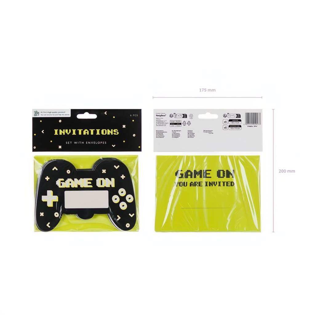 Einladungen Gamepad, Farbenmix PartyDeco 5