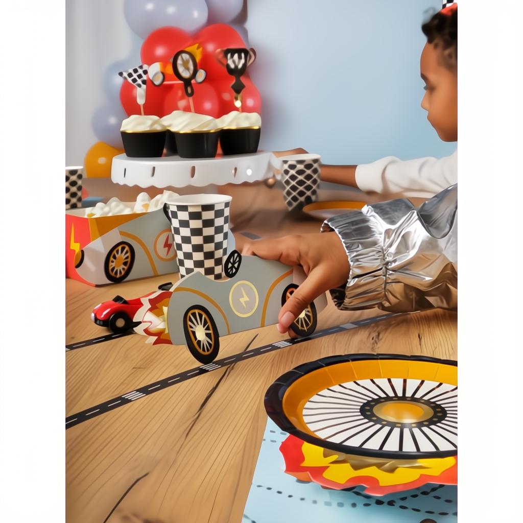 Einladungskarte Auto, 6 Stück PartyDeco 6
