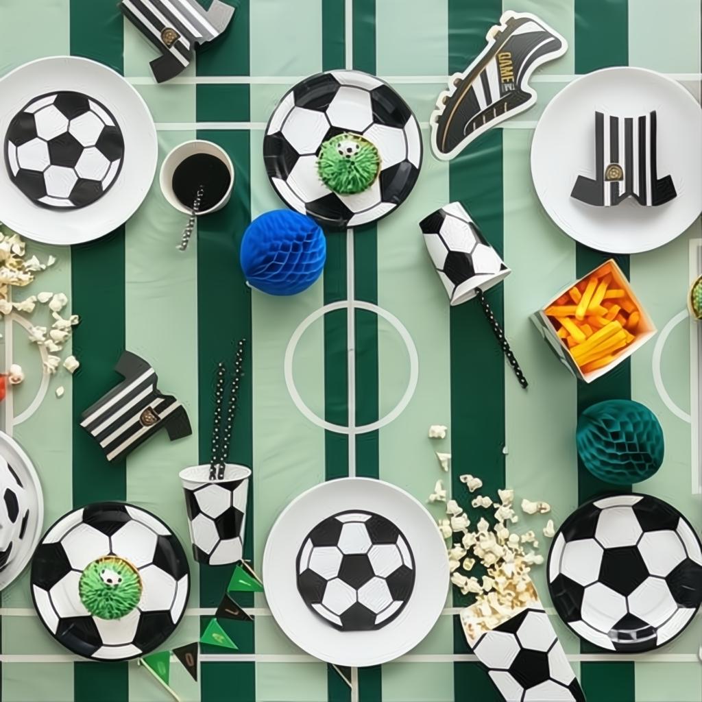 Einladungskarte Fussball 19 x 9 cm, 6 Stück PartyDeco 4