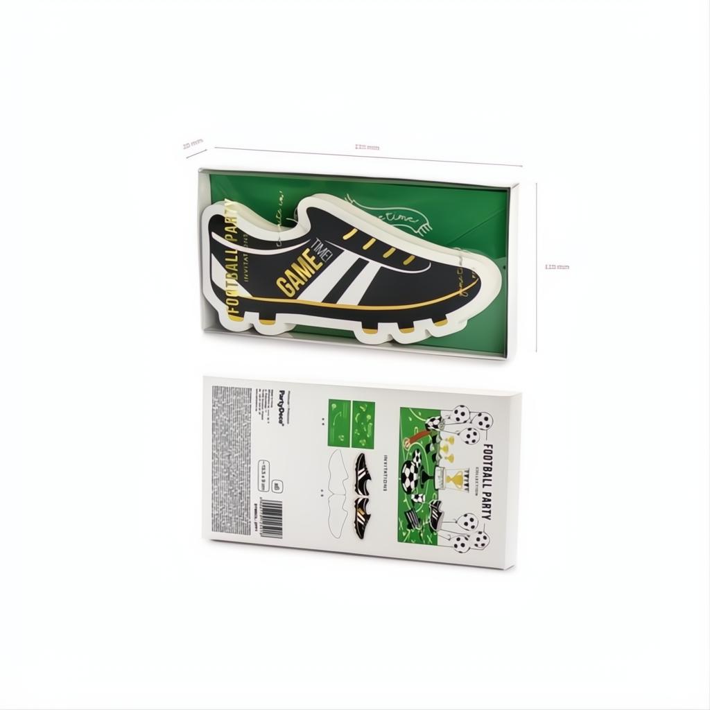 Einladungskarte Fussball 19 x 9 cm, 6 Stück PartyDeco 5