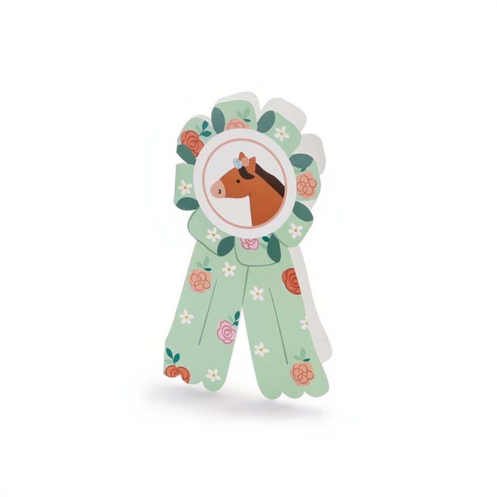 Einladungskarte Pferde 16,5 x 19,5 cm PartyDeco 1